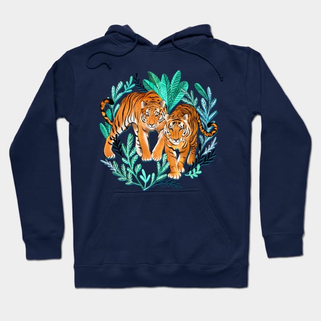 The Hunt - Gorgeous Jungle Tigers Hoodie by micklyn
